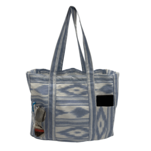 Large Canvas Tote Bag - Blue Mirage